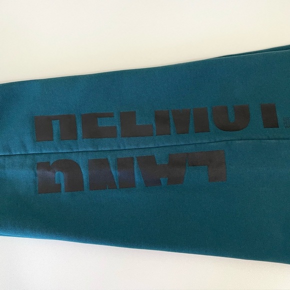 Helmut Lang Slim Logo Jogger Pant Drawstring Sweatpants Neptune Teal Small - Picture 13 of 16